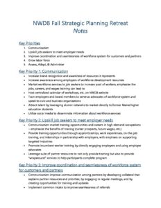Notes Board Retreat NWDB pdf Notes - Board Retreat - NWDB