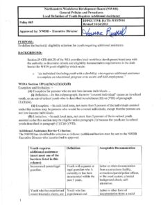 Appendix 15 NWDB Policy 003 pdf Appendix 15 - NWDB Policy #003